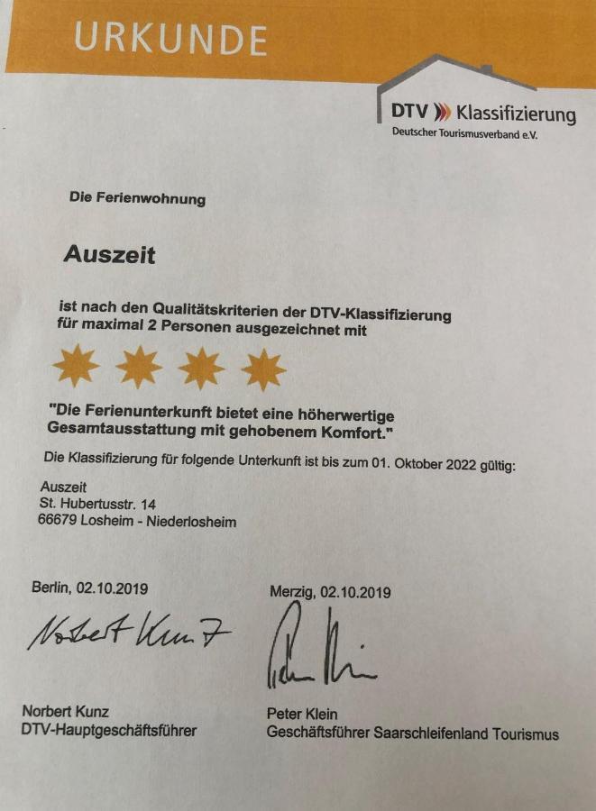 Ferienwohnung Auszeit Losheim am See Eksteriør billede